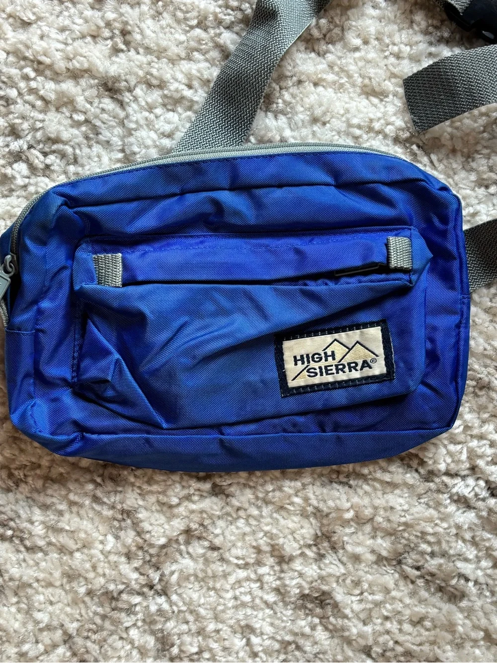 Vintage High Sierra Blue Fanny Pack Waist Pack Belt Bag Retro Outdoor Hiking